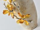 Golden Ember Blossom Vase