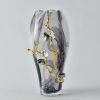 Small Silver Monarch Midnight Swirl Vase
