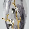 Small Silver Monarch Midnight Swirl Vase