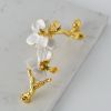 Orchid Bloom Marble Tray with Gold Handles