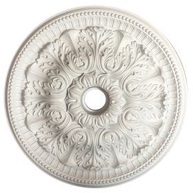White Ornate Acanthus Round Ceiling Medallion 24 inch