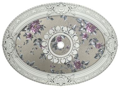 Rose Garden Estate Oval Ceiling Medallion 43 inch
