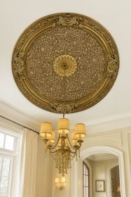 Golden Brown Baroque Vine Ceiling Medallion 35 inch