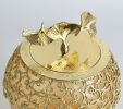 Golden Ginkgo Lidded Jar
