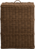 Martha Rectangular Woven Resin Wicker Laundry Hamper - Medium Brown