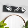 Matte Black Vanity Light Fixtures 3 Lights Up and Down LED Modern Bathroom Vanity Lights Over Mirror Acrylic Black Bath Wall Lighting
