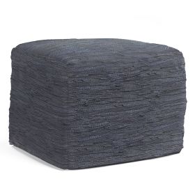Fredrik - Square Pouf - Dark Blue