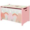 Toy Box with Lid, Toy Chest Storage Organizer for Bedroom, Pink