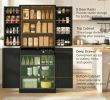 Black 72" Tall Kitchen Pantry Cabinet Farmhouse Storage with 8 Door Racks And Adjustable Shelves for Kitchen Organization