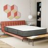 12" Queen Size Hybrid Mattress, Plush Top Gel-Memory Foam & Pocket Spring Mattress, Cooling Technology, Low Motion Transfer