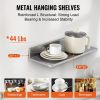 8.6" x 24" Stainless Steel Shelf, Wall Mounted Floating Shelving with Backsplash, 44 lbs Load Capacity Commercial Shelves