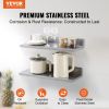 8.6" x 24" Stainless Steel Shelf, Wall Mounted Floating Shelving with Backsplash, 44 lbs Load Capacity Commercial Shelves