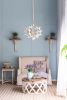 6 - Light Wood Chandelier, Hanging Light Fixture with Adjustable Chain for Kitchen Dining Room Foyer Entryway, Bulb Not Included