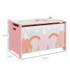 Toy Box with Lid, Toy Chest Storage Organizer for Bedroom, Pink