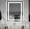 Triple Color Temperature/LED/RGB Smart Touch Control Bathroom Mirror with Tempered Glass, Adjustable Light, Fog & Shatterproof, Memory Function