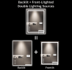 Triple Color Temperature/LED/RGB Smart Touch Control Bathroom Mirror with Tempered Glass, Adjustable Light, Fog & Shatterproof, Memory Function