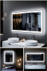 Triple Color Temperature/LED/RGB Smart Touch Control Bathroom Mirror with Tempered Glass, Adjustable Light, Fog & Shatterproof, Memory Function