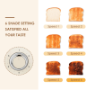 PS625 Zebra text   2 Slice Bread Machine Electric Griddle Sandwich Zebra text SUS304 Food Grade 6 Browning Levels 1.5-Inch Ultra-Wide Slot 3 Functions