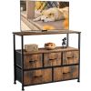 Dresser for Bedroom, Chest of Drawers, 5 Drawer Dresser, Closet Fabric Dresser with Metal Frame tv stand