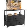Dresser for Bedroom, Chest of Drawers, 5 Drawer Dresser, Closet Fabric Dresser with Metal Frame tv stand