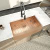 Lordear Gold Farmhouse Sink 16 Gauge Kitchen Sink Apron Front Single Bowl Rose Gold Stainless Steel Sink