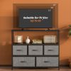 Dresser for Bedroom, Chest of Drawers, 5 Drawer Dresser, Closet Fabric Dresser with Metal Frame tv stand