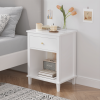 26.77''H Wooden Nightstand with One Drawer One Shelf for Kids, Adults