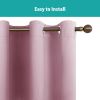 Grommets Thermal Insulated with Coated Lining 52 in. W x 63 in. L Indoor Blackout Curtains (Set of 2)
