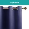 Grommets Thermal Insulated with Coated Lining 52 in. W x 63 in. L Indoor Blackout Curtains (Set of 2)