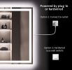 Triple Color Temperature/LED/RGB Smart Touch Control Bathroom Mirror with Tempered Glass, Adjustable Light, Fog & Shatterproof, Memory Function