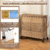 110L 2-Section Laundry Hamper with 2 Removable and Washable Liner Bags