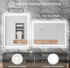 Triple Color Temperature/LED/RGB Smart Touch Control Bathroom Mirror with Tempered Glass, Adjustable Light, Fog & Shatterproof, Memory Function