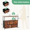 Dresser for Bedroom, Chest of Drawers, 5 Drawer Dresser, Closet Fabric Dresser with Metal Frame tv stand
